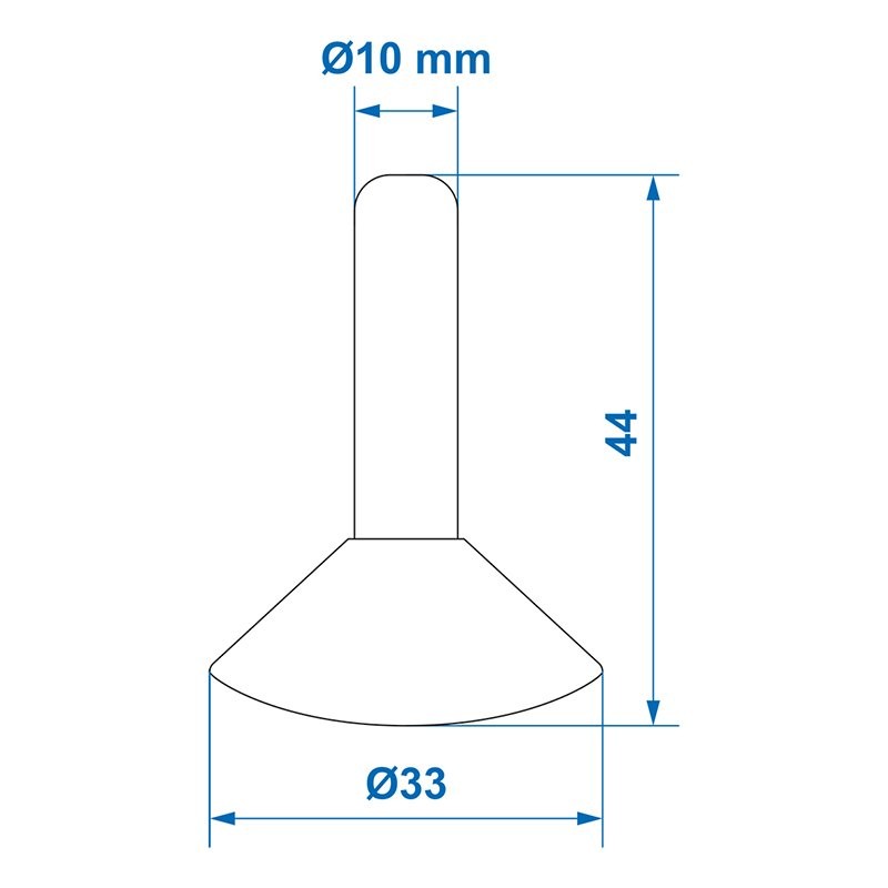 Chapeau de mat avec pointe pour tube