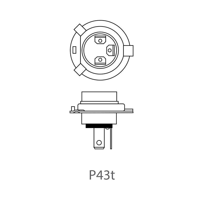 Lampe de voiture 12V 60/55W P43t H4 dans boîte