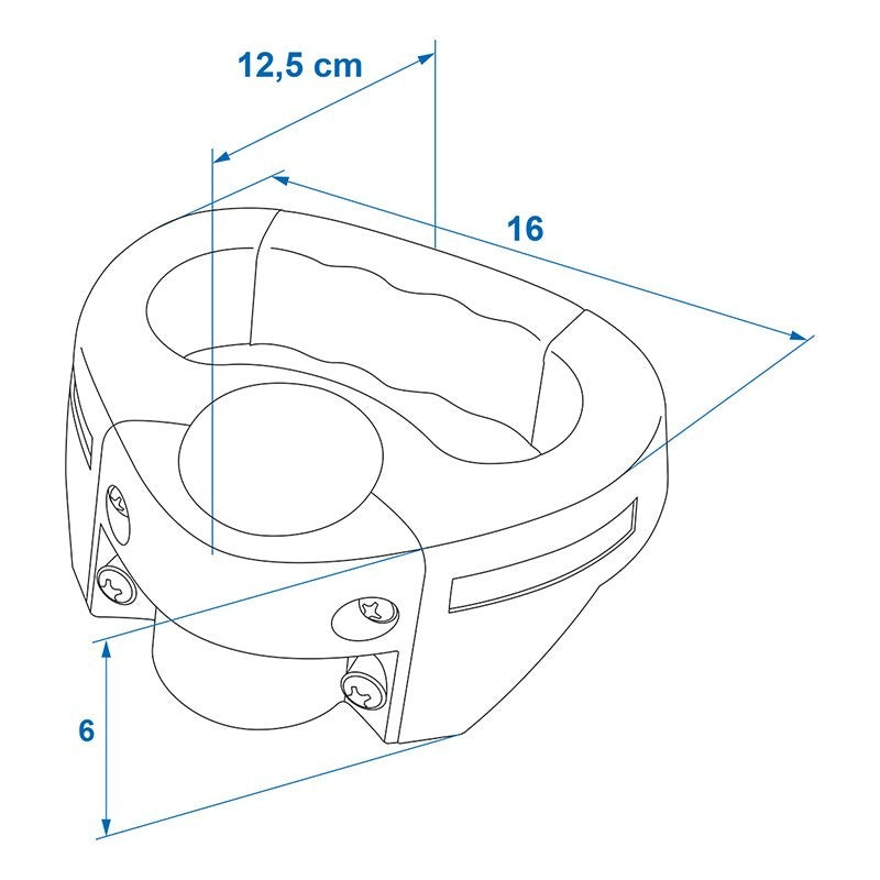 Roue jockey 48mm jante métal avec pneu caoutchouc 200x50mm