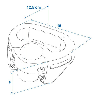 Roue jockey 48mm jante métal avec pneu caoutchouc 200x50mm