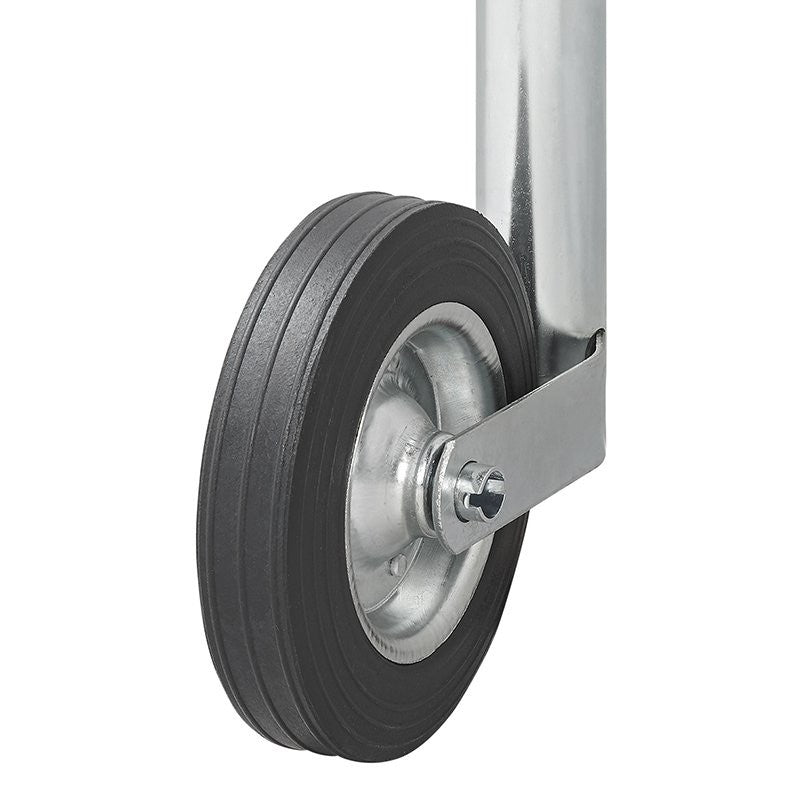 Roue jockey 48mm jante métal avec pneu caoutchouc 200x50mm