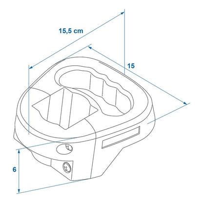 Roue jockey 60mm jante métal avec pneu caoutchouc 220x65mm