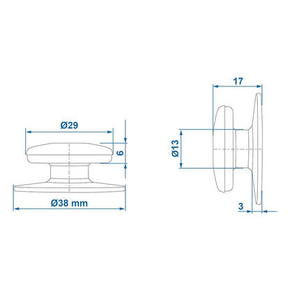 Poulie de bâche ronde plastique