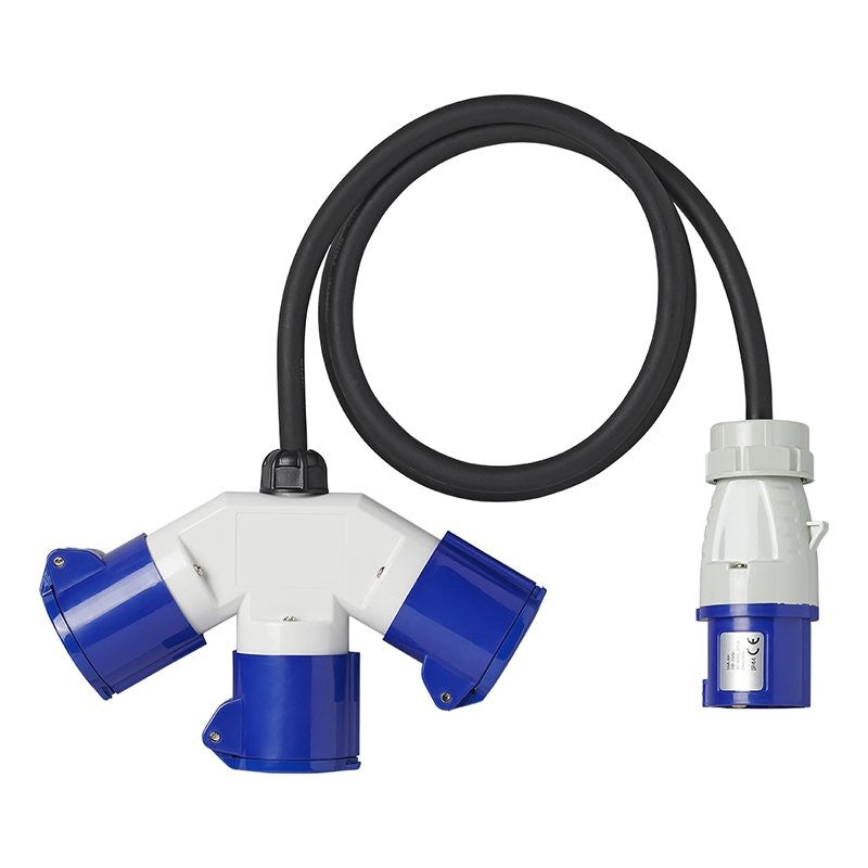 CEE prise triple 16A 150cm 3x1,5mm²