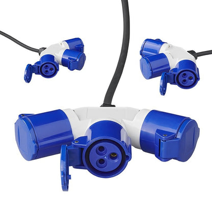 CEE prise triple 16A 150cm 3x1,5mm²