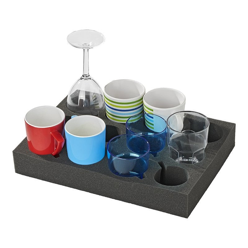 Porte-gobelet en mousse très dense pour le rangement de verres ou tasses