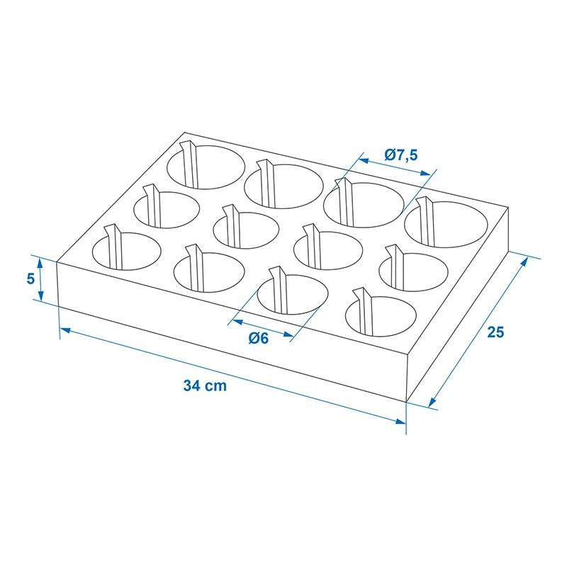 Porte-gobelet en mousse très dense pour le rangement de verres ou tasses