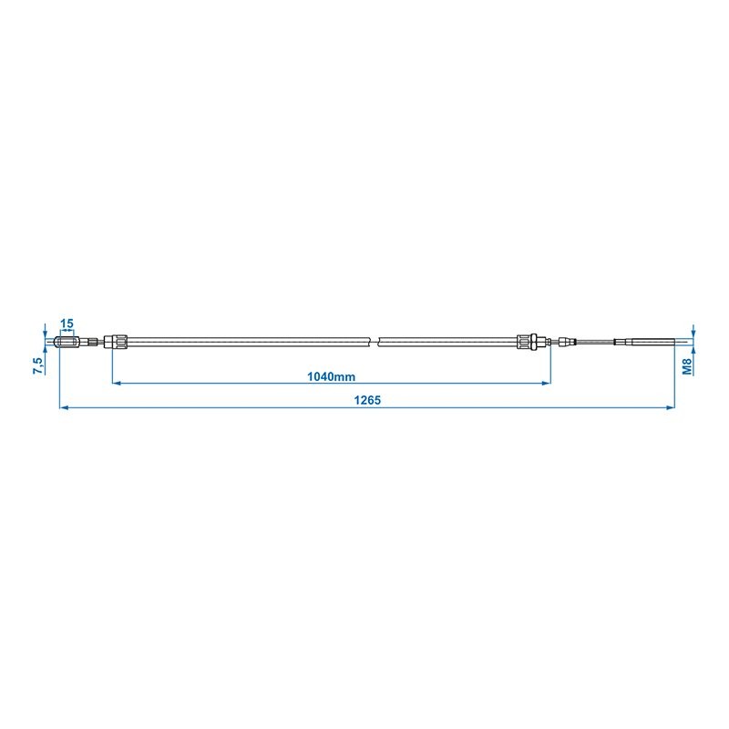 Câble de frein 1020/1216mm cloche Ø26mm convient pour AL-KO < '97