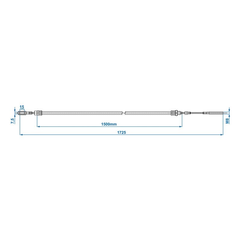 Câble de frein 1020/1216mm cloche Ø26mm convient pour AL-KO < '97