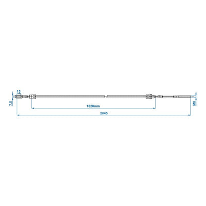 Câble de frein 1020/1216mm cloche Ø26mm convient pour AL-KO < '97