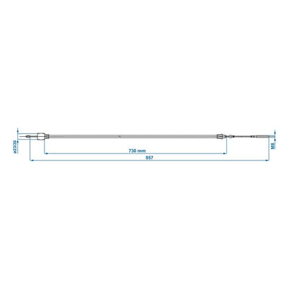 Câble de frein 1020/1216mm cloche Ø26mm convient pour AL-KO < '97