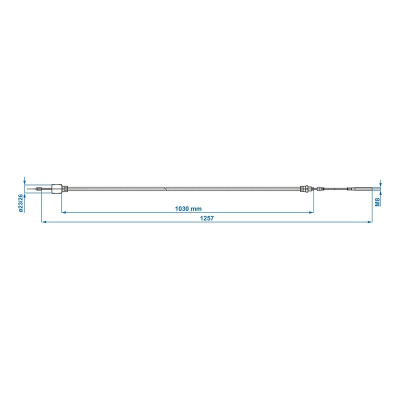 Câble de frein 1020/1216mm cloche Ø26mm convient pour AL-KO < '97