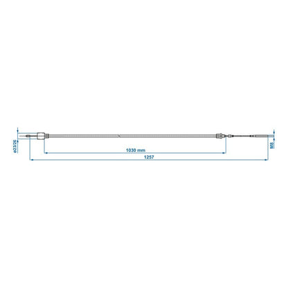 Câble de frein 1020/1216mm cloche Ø26mm convient pour AL-KO < '97