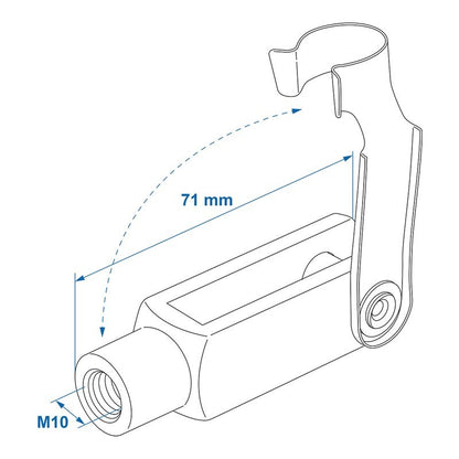 Tête de fourche M8 58mm - jeu de 2 pièces