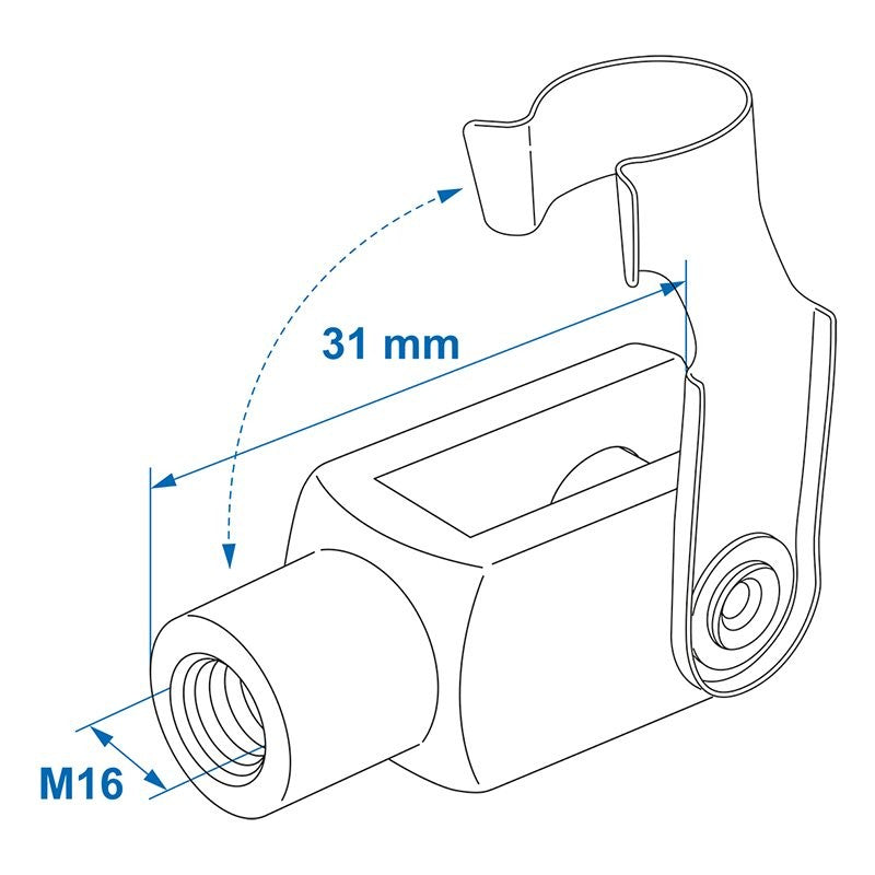 Tête de fourche M8 58mm - jeu de 2 pièces