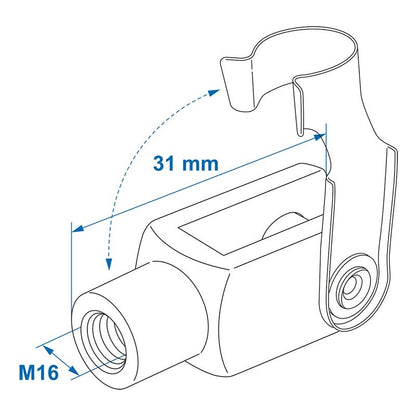 Tête de fourche M8 58mm - jeu de 2 pièces