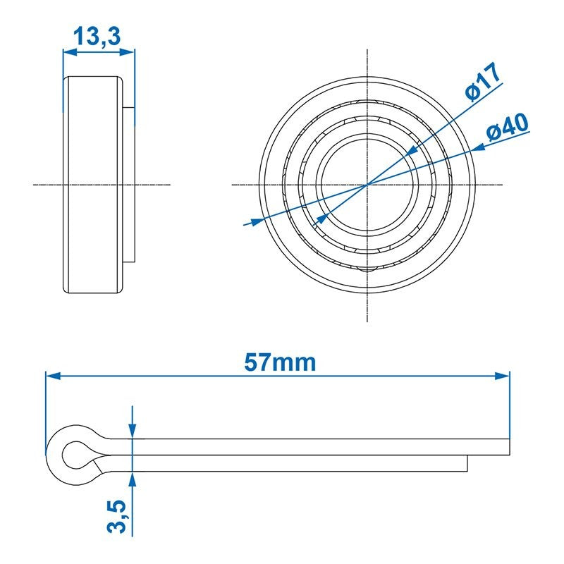 Roulement conique 11949/11910 19,05x45,23x15,49