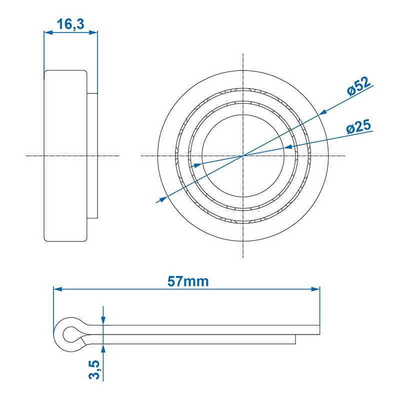 Roulement conique 11949/11910 19,05x45,23x15,49