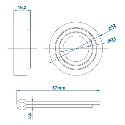 Roulement conique 11949/11910 19,05x45,23x15,49