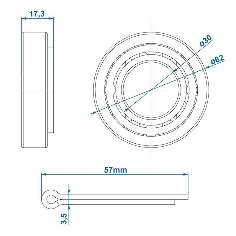 Roulement conique 11949/11910 19,05x45,23x15,49