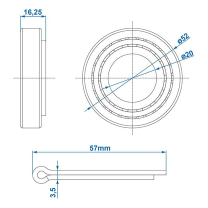 Roulement conique 11949/11910 19,05x45,23x15,49