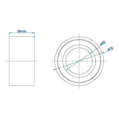 Roulement compact 34/64x37mm universel