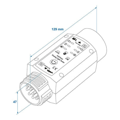 Testeur de prise 13-pôles 12V