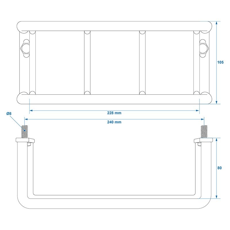 Grille de protection pour feu arrière 140x105x80mm