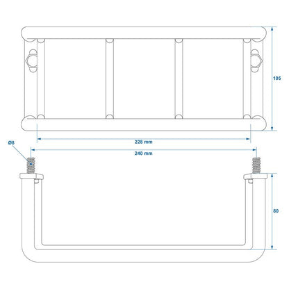 Grille de protection pour feu arrière 140x105x80mm