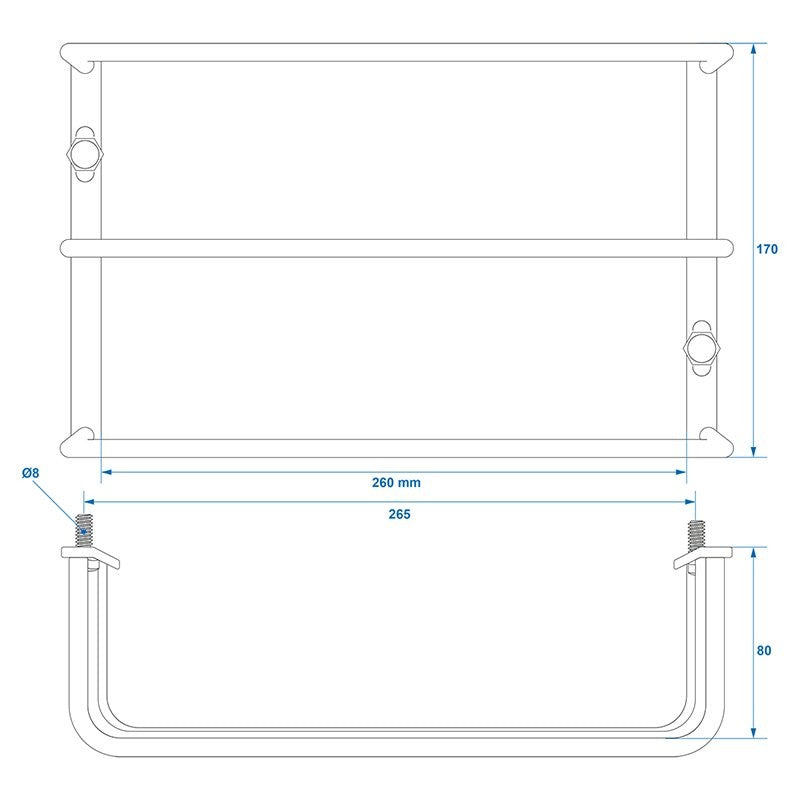 Grille de protection pour feu arrière 140x105x80mm