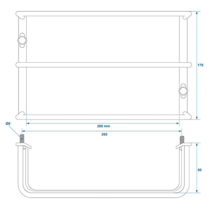 Grille de protection pour feu arrière 140x105x80mm