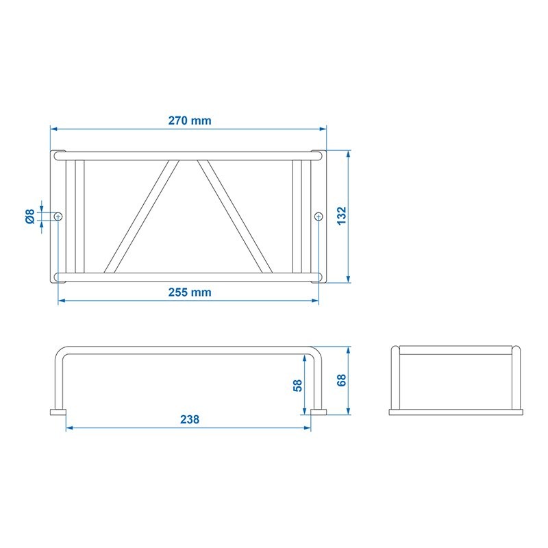 Grille de protection pour feu arrière 140x105x80mm