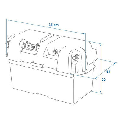 Boîte à batterie 35x18x20cm