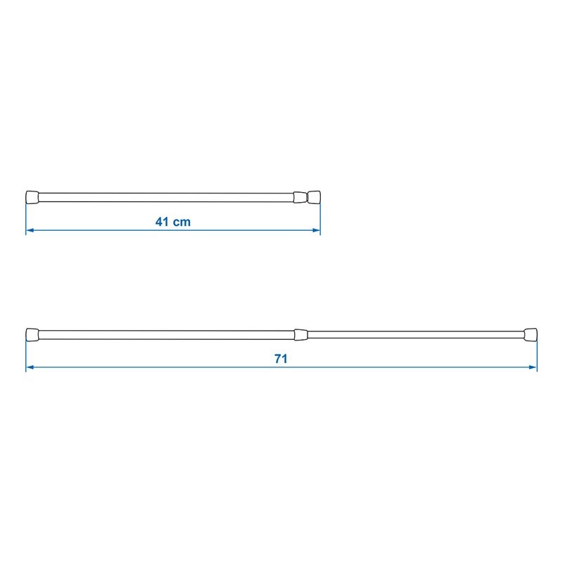 Barre anti-chutes double extensible 41-71cm