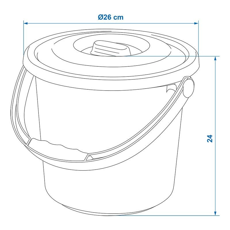 Seau avec couvercle 5L