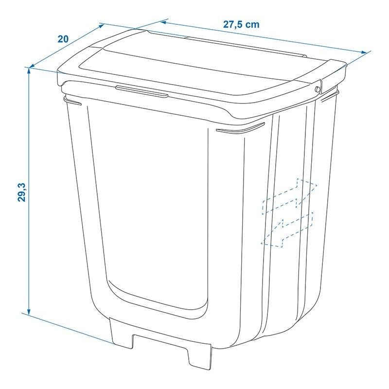 Poubelle 6L pliable pour caravane/camping-car