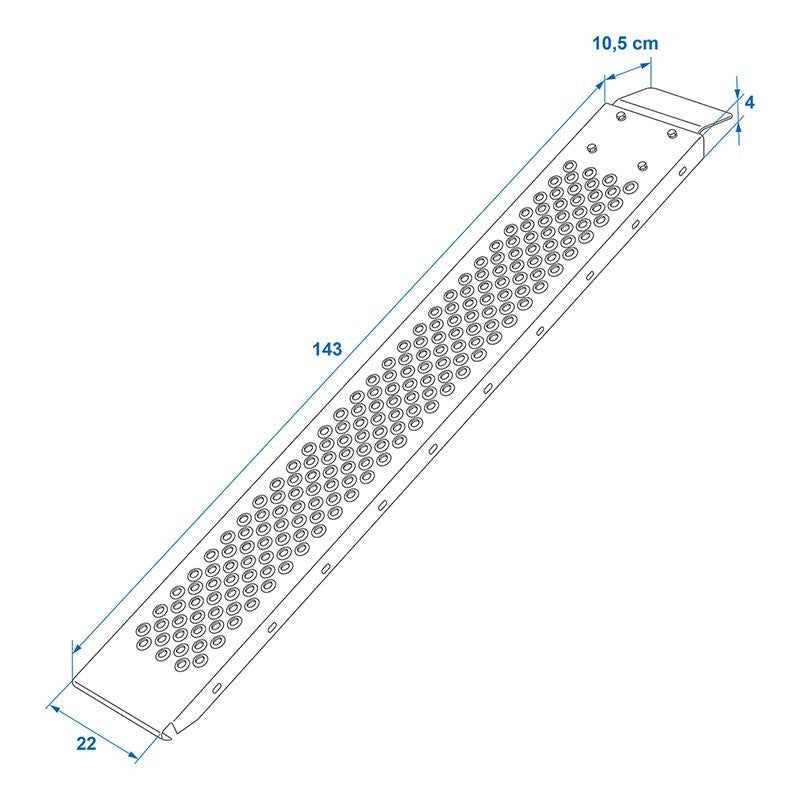 Rampe de chargement aluminium 150x21cm 200kg par pièce