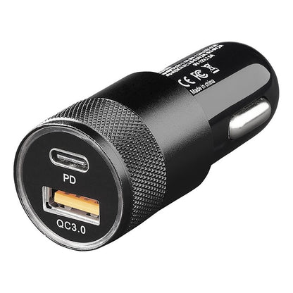 Chargeur allume cigare double USB type A + C 12V/24V 3100mA