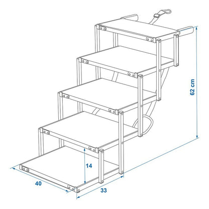 Escalier pliable pour les chiens