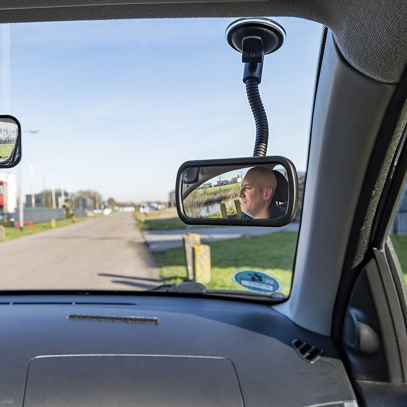 Rétroviseur panoramique à ventouse avec bras flexible de 4 cm