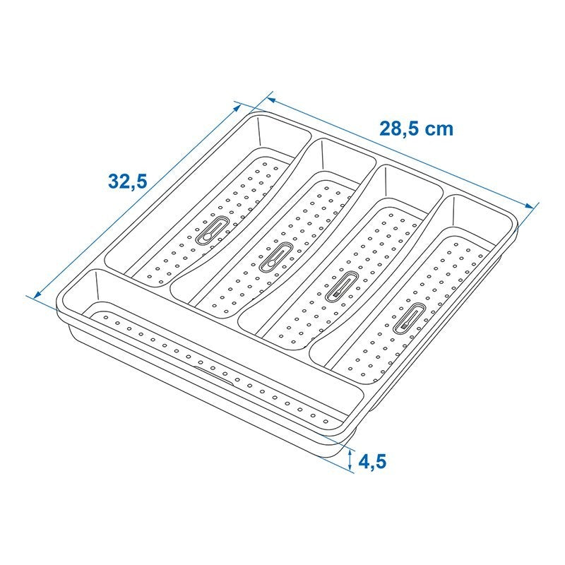 Range couverts 40,5 x 32,5 x 4,5 cm