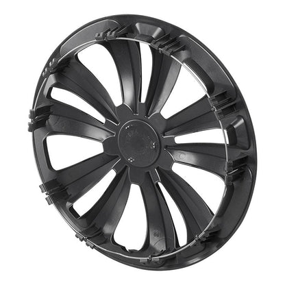 Jeu d'enjoliveurs de roues Terra argent/noir 14 pouces 4 pièces en boîte vitrine