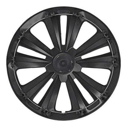 Jeu d'enjoliveurs de roues Terra argent/noir 14 pouces 4 pièces en boîte vitrine