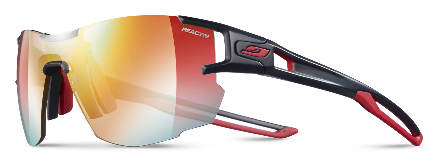 Lunette de soleil Julbo Aerolite | Black/Red | Reactiv Performance 1-3 Laf