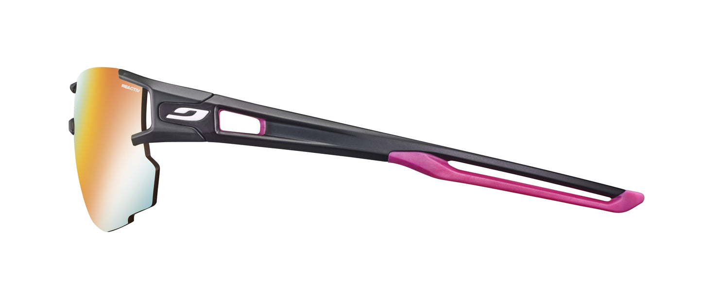 Lunette de soleil Julbo Aerolite | Black / Pink | Reactiv Performance 1-3 Laf