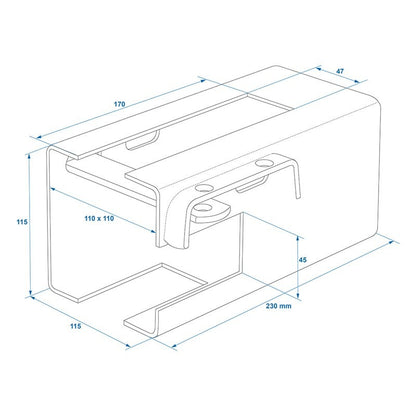 Antivol tête d'attelage 110x110mm avec cadenas à disque