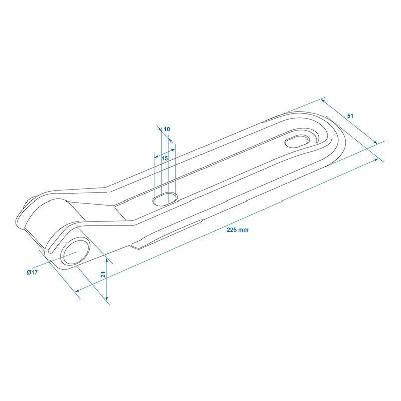 Charnière de ridelle 220mm dans blister