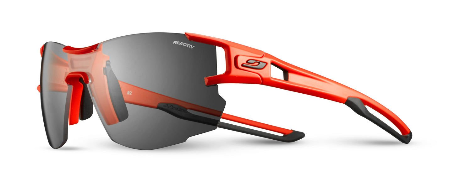 Lunette de soleil Julbo Aerolite | Orange Fluo / Black | Reactiv Performance 0-3