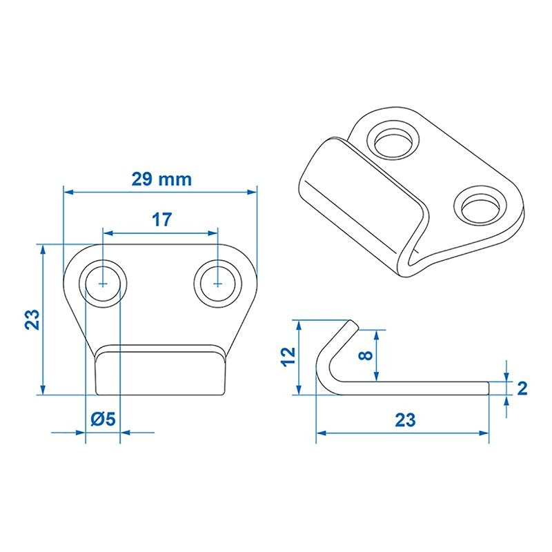 Gache pour fermeture 342112/342113/342114 dans blister