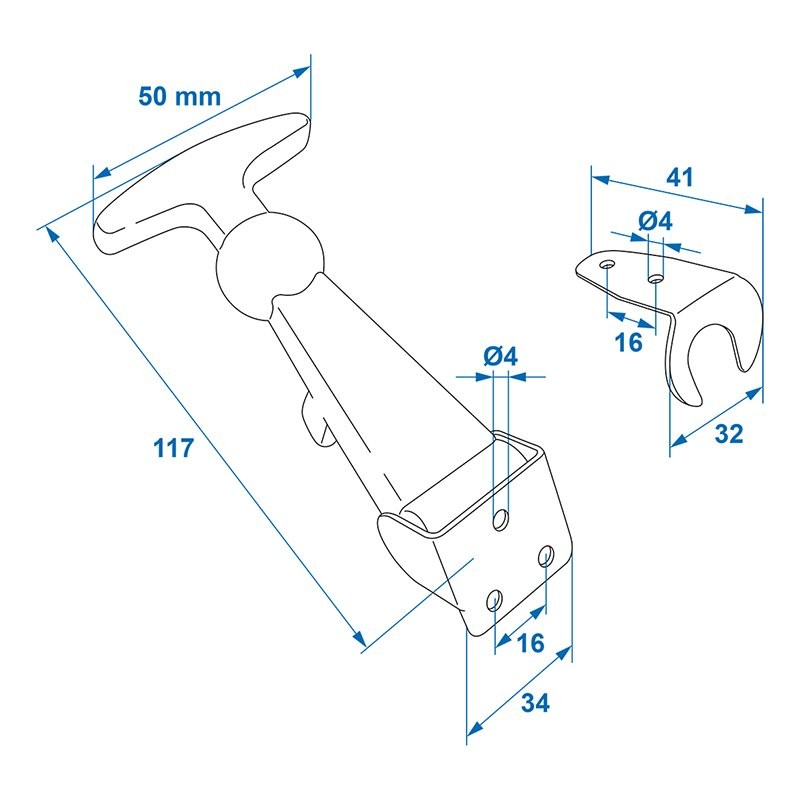 Attache capot 12cm dans blister